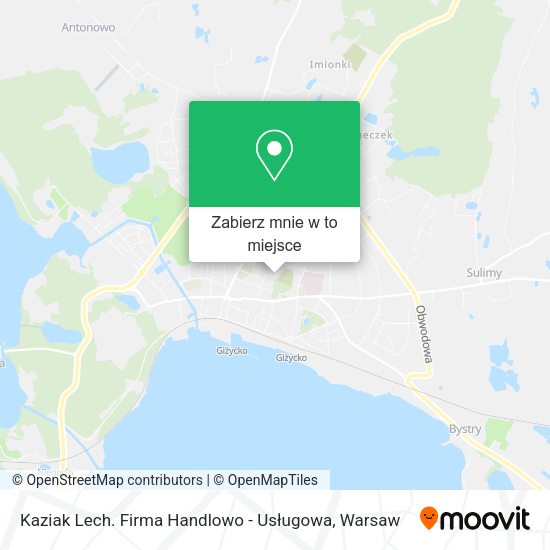 Mapa Kaziak Lech. Firma Handlowo - Usługowa