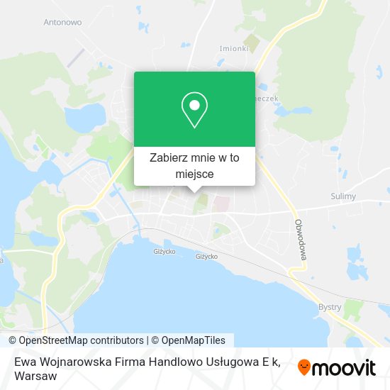 Mapa Ewa Wojnarowska Firma Handlowo Usługowa E k