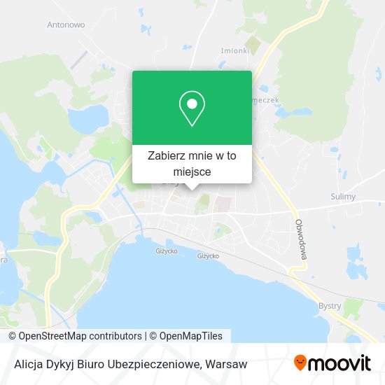 Mapa Alicja Dykyj Biuro Ubezpieczeniowe