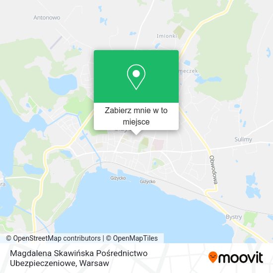 Mapa Magdalena Skawińska Pośrednictwo Ubezpieczeniowe