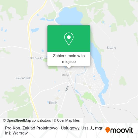 Mapa Pro-Kon. Zakład Projektowo - Usługowy. Uss J., mgr Inż