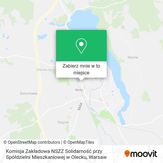 Mapa Komisja Zakładowa NSZZ Solidarność przy Spółdzielni Mieszkaniowej w Olecku