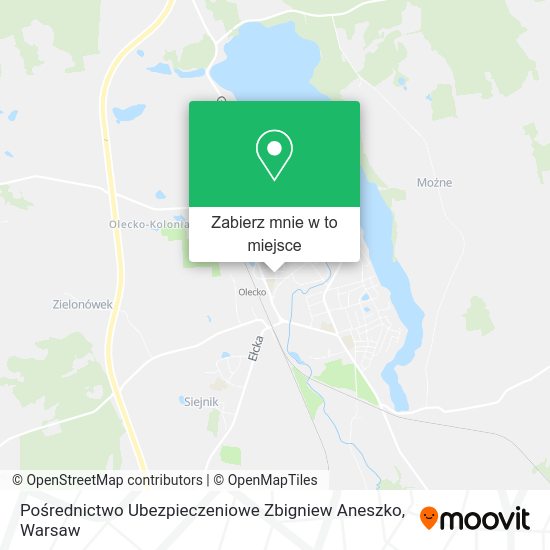 Mapa Pośrednictwo Ubezpieczeniowe Zbigniew Aneszko