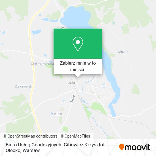 Mapa Biuro Usług Geodezyjnych. Gibowicz Krzysztof Olecko