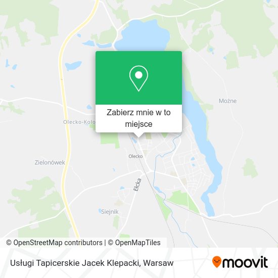 Mapa Usługi Tapicerskie Jacek Klepacki