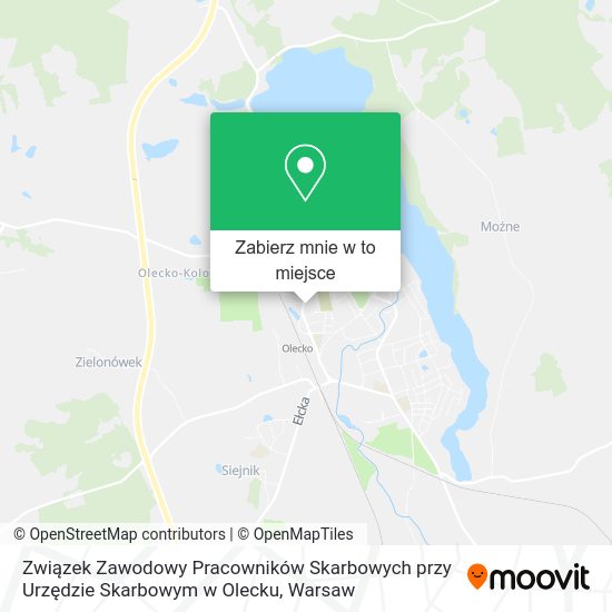 Mapa Związek Zawodowy Pracowników Skarbowych przy Urzędzie Skarbowym w Olecku