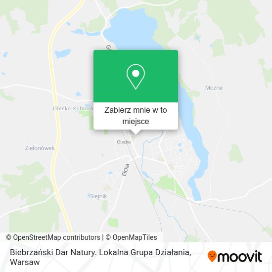 Mapa Biebrzański Dar Natury. Lokalna Grupa Działania