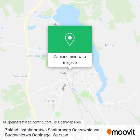 Mapa Zakład Instalatorstwa Sanitarnego Ogrzewnictwa i Budownictwa Ogólnego