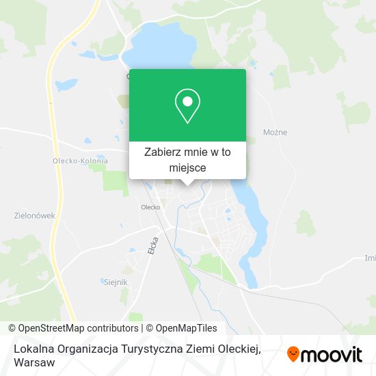 Mapa Lokalna Organizacja Turystyczna Ziemi Oleckiej