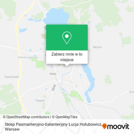 Mapa Sklep Pasmanteryjno-Galanteryjny Łucja Hołubowicz