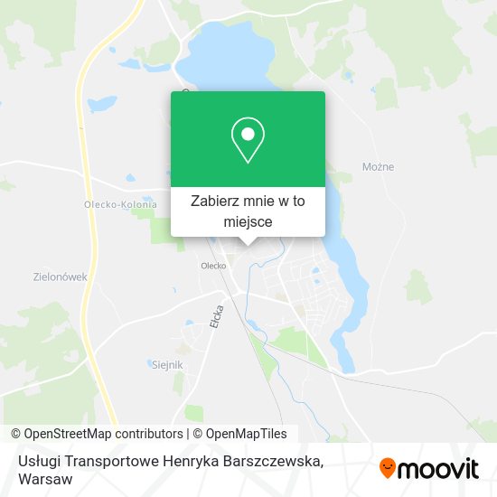 Mapa Usługi Transportowe Henryka Barszczewska