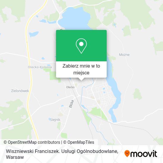 Mapa Wiszniewski Franciszek. Usługi Ogólnobudowlane