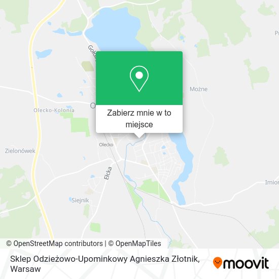 Mapa Sklep Odzieżowo-Upominkowy Agnieszka Złotnik