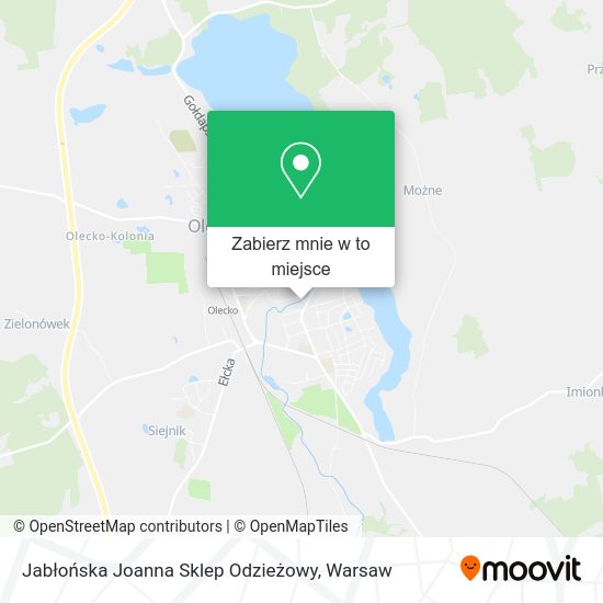 Mapa Jabłońska Joanna Sklep Odzieżowy