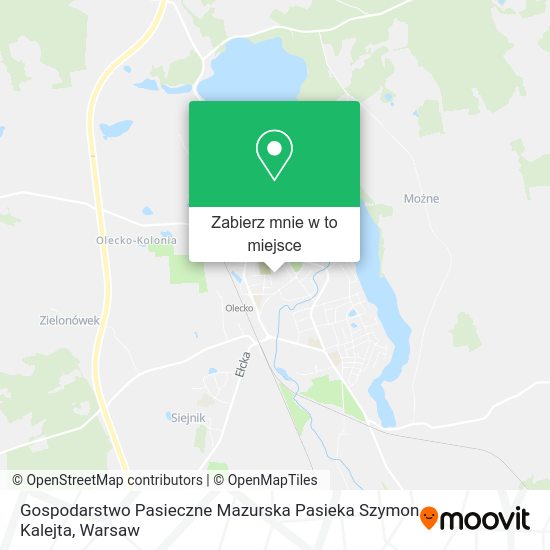 Mapa Gospodarstwo Pasieczne Mazurska Pasieka Szymon Kalejta