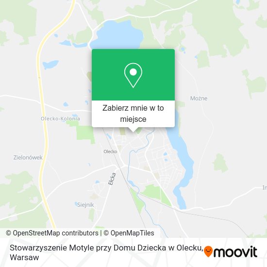 Mapa Stowarzyszenie Motyle przy Domu Dziecka w Olecku