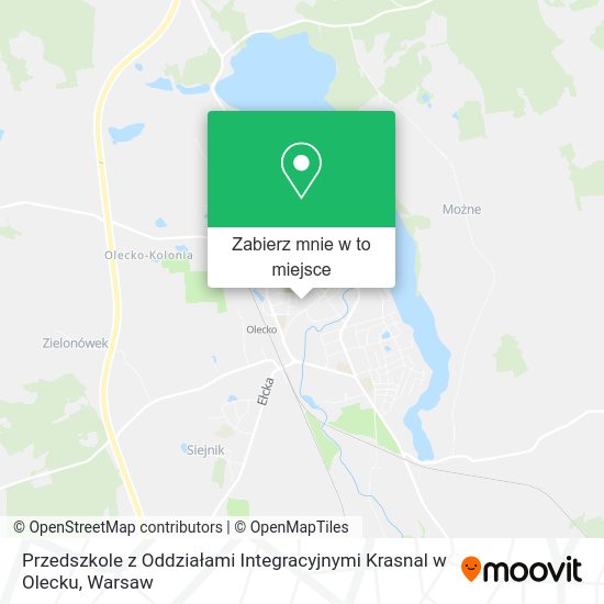 Mapa Przedszkole z Oddziałami Integracyjnymi Krasnal w Olecku