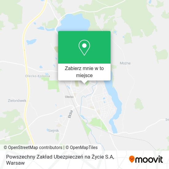 Mapa Powszechny Zakład Ubezpieczeń na Życie S.A