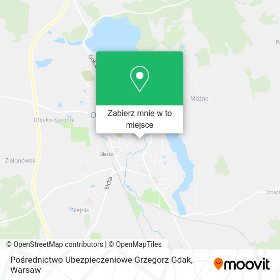 Mapa Pośrednictwo Ubezpieczeniowe Grzegorz Gdak