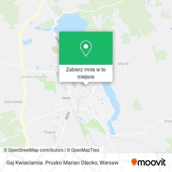 Mapa Gaj Kwiaciarnia. Prusko Marian Olecko