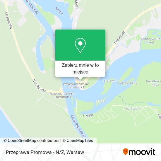 Mapa Przeprawa Promowa - N/Ż