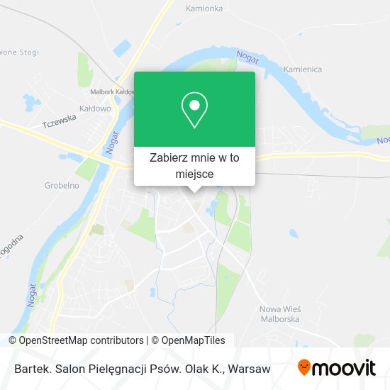 Mapa Bartek. Salon Pielęgnacji Psów. Olak K.