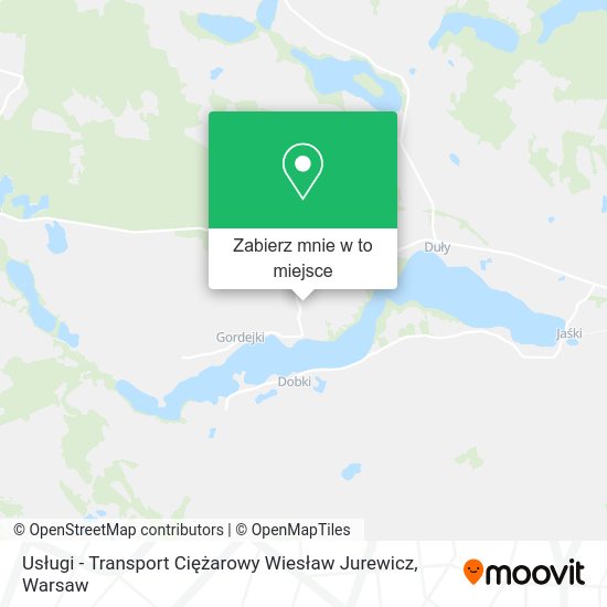 Mapa Usługi - Transport Ciężarowy Wiesław Jurewicz