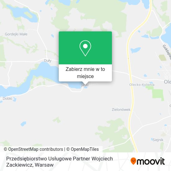 Mapa Przedsiębiorstwo Usługowe Partner Wojciech Zackiewicz