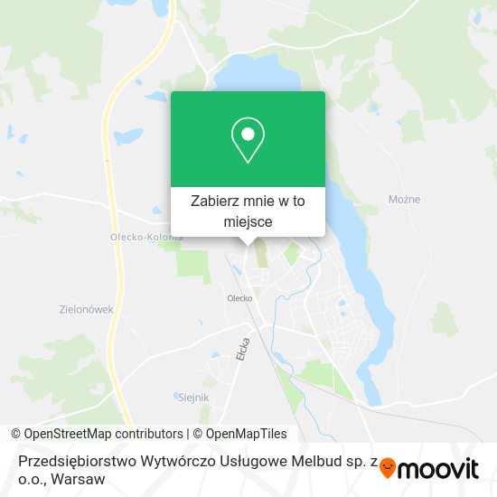 Mapa Przedsiębiorstwo Wytwórczo Usługowe Melbud sp. z o.o.