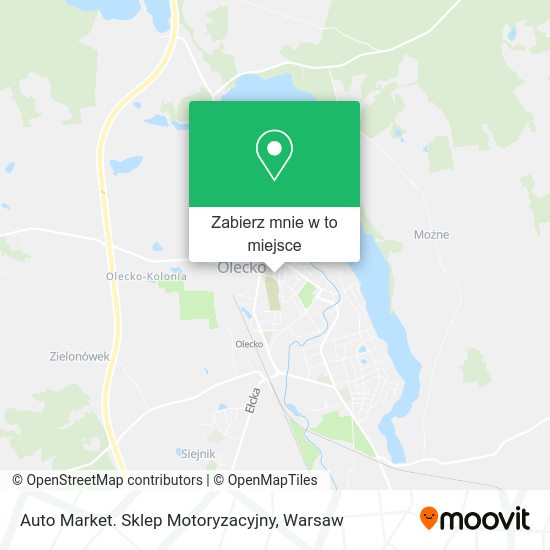 Mapa Auto Market. Sklep Motoryzacyjny