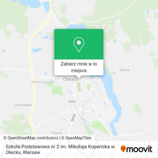 Mapa Szkoła Podstawowa nr 2 im. Mikołaja Kopernika w Olecku