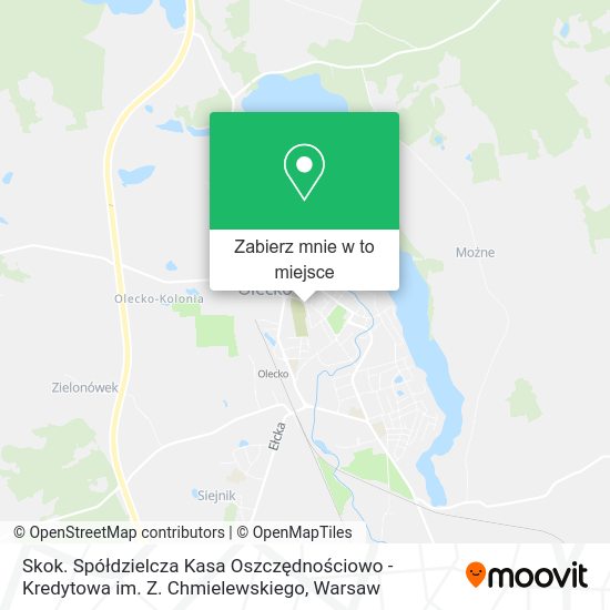 Mapa Skok. Spółdzielcza Kasa Oszczędnościowo - Kredytowa im. Z. Chmielewskiego