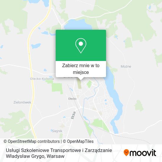 Mapa Usługi Szkoleniowe Transportowe i Zarządzanie Władysław Grygo