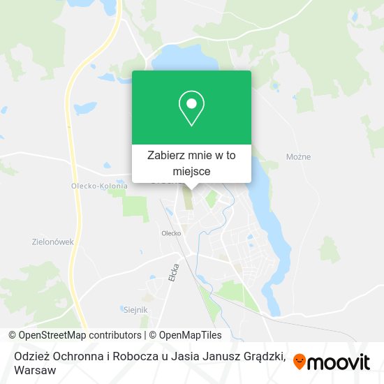 Mapa Odzież Ochronna i Robocza u Jasia Janusz Grądzki