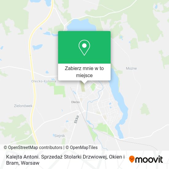 Mapa Kalejta Antoni. Sprzedaż Stolarki Drzwiowej, Okien i Bram