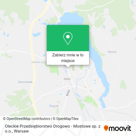 Mapa Oleckie Przedsiębiorstwo Drogowo - Mostowe sp. z o.o.