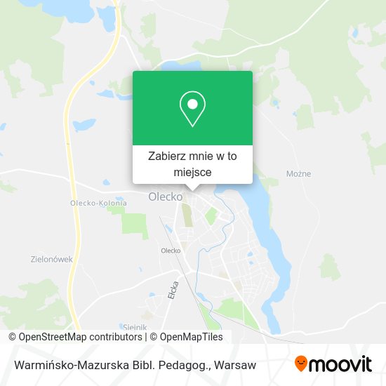 Mapa Warmińsko-Mazurska Bibl. Pedagog.