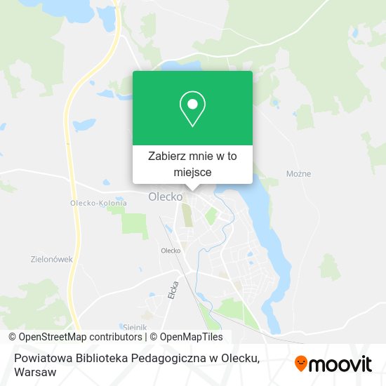 Mapa Powiatowa Biblioteka Pedagogiczna w Olecku