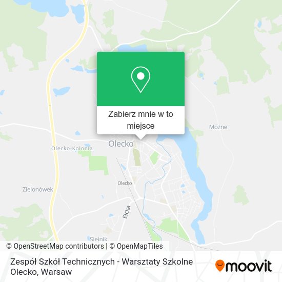 Mapa Zespół Szkół Technicznych - Warsztaty Szkolne Olecko