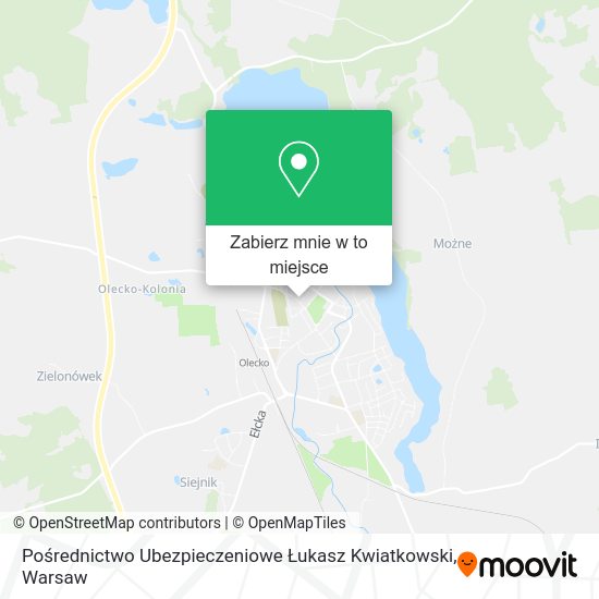 Mapa Pośrednictwo Ubezpieczeniowe Łukasz Kwiatkowski