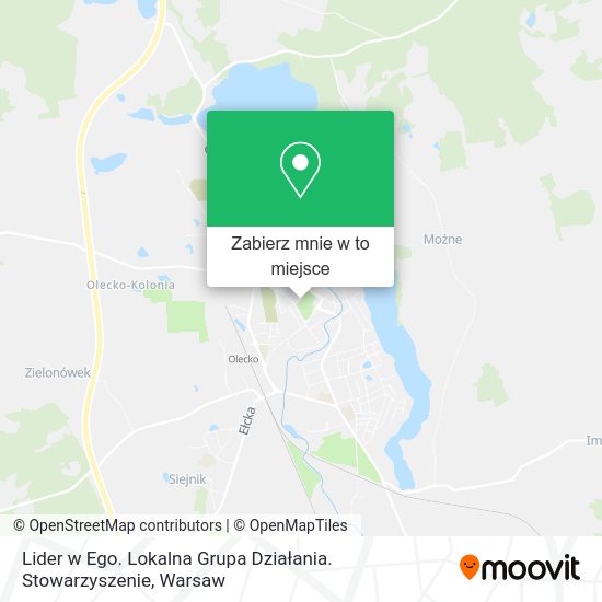 Mapa Lider w Ego. Lokalna Grupa Działania. Stowarzyszenie