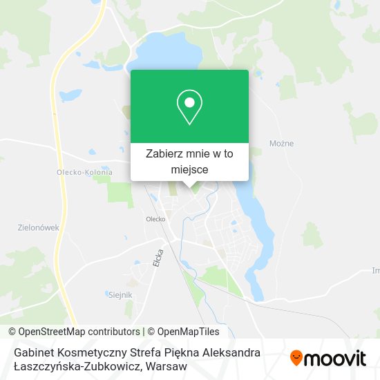 Mapa Gabinet Kosmetyczny Strefa Piękna Aleksandra Łaszczyńska-Zubkowicz