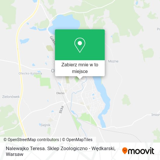 Mapa Nalewajko Teresa. Sklep Zoologiczno - Wędkarski