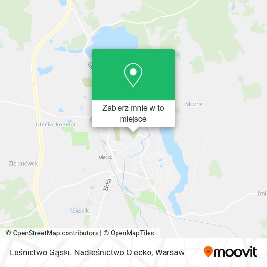 Mapa Leśnictwo Gąski. Nadleśnictwo Olecko