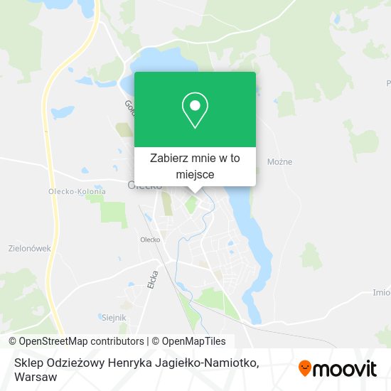 Mapa Sklep Odzieżowy Henryka Jagiełko-Namiotko