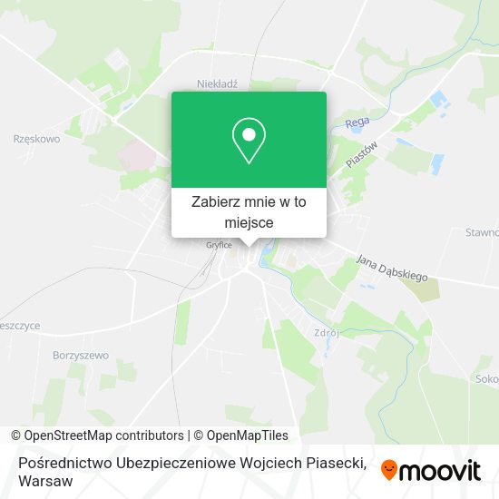 Mapa Pośrednictwo Ubezpieczeniowe Wojciech Piasecki