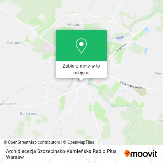 Mapa Archidiecezja Szczecińsko-Kamieńska Radio Plus