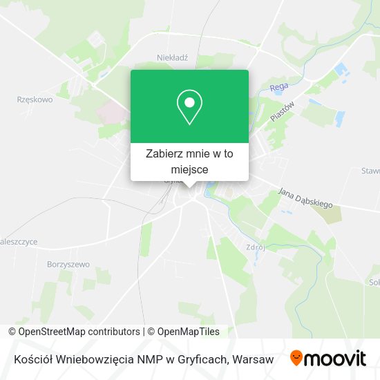 Mapa Kościół Wniebowzięcia NMP w Gryficach