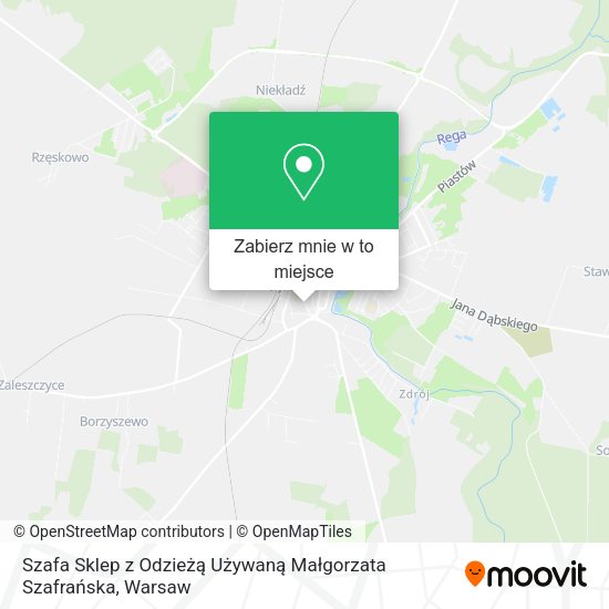 Mapa Szafa Sklep z Odzieżą Używaną Małgorzata Szafrańska