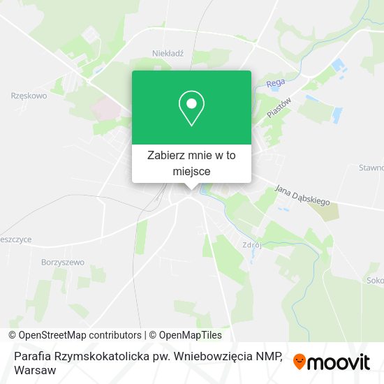 Mapa Parafia Rzymskokatolicka pw. Wniebowzięcia NMP